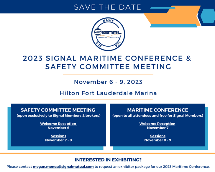 Maritime Conference and Fall Safety Committee Meeting